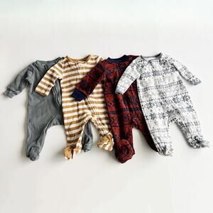 [Carter's] Bundle Two Way Zip Up Footie Sleep N' Play Pajamas Baby Size 3 Months